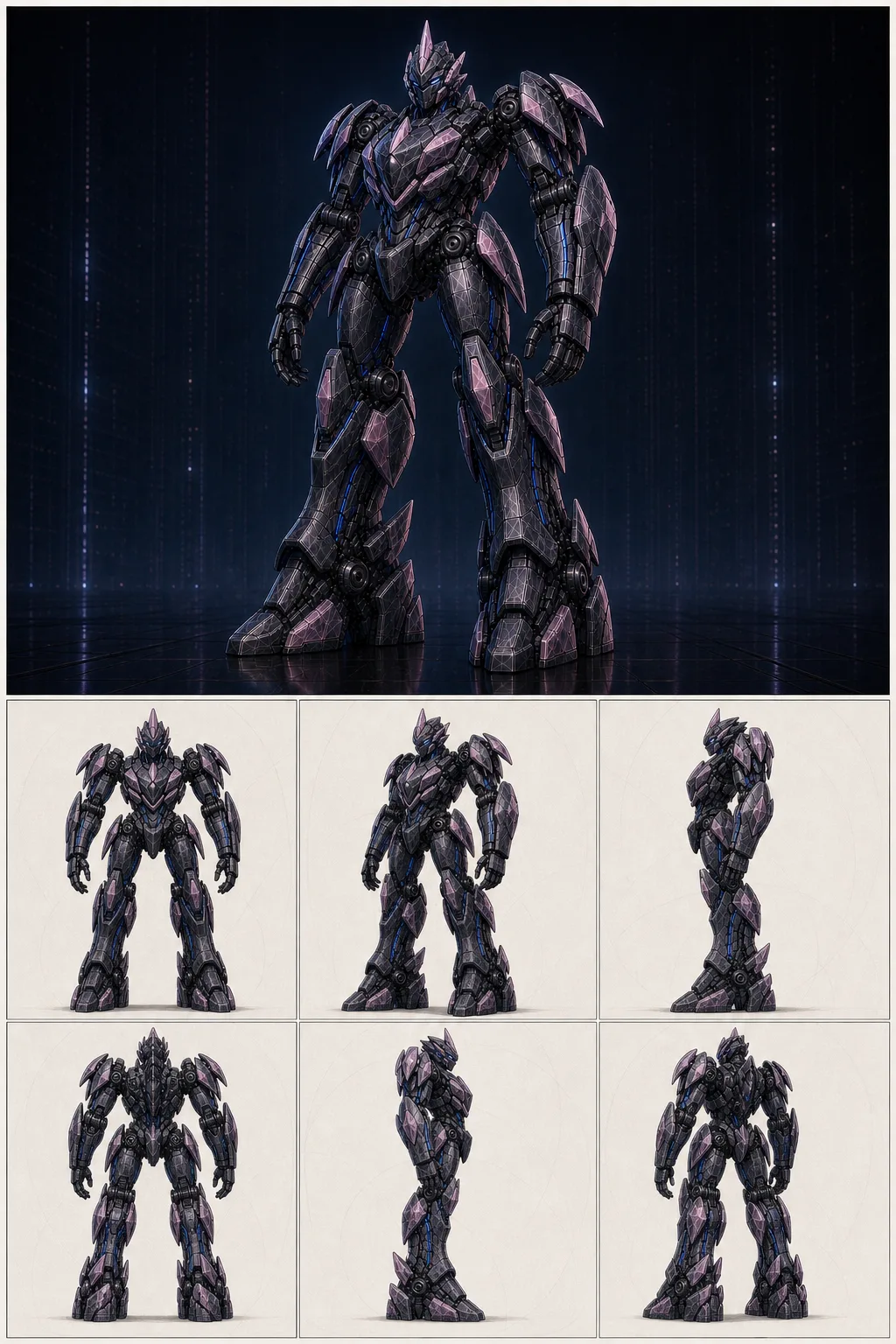 Roseline Aegis turnaround — front, back and side views