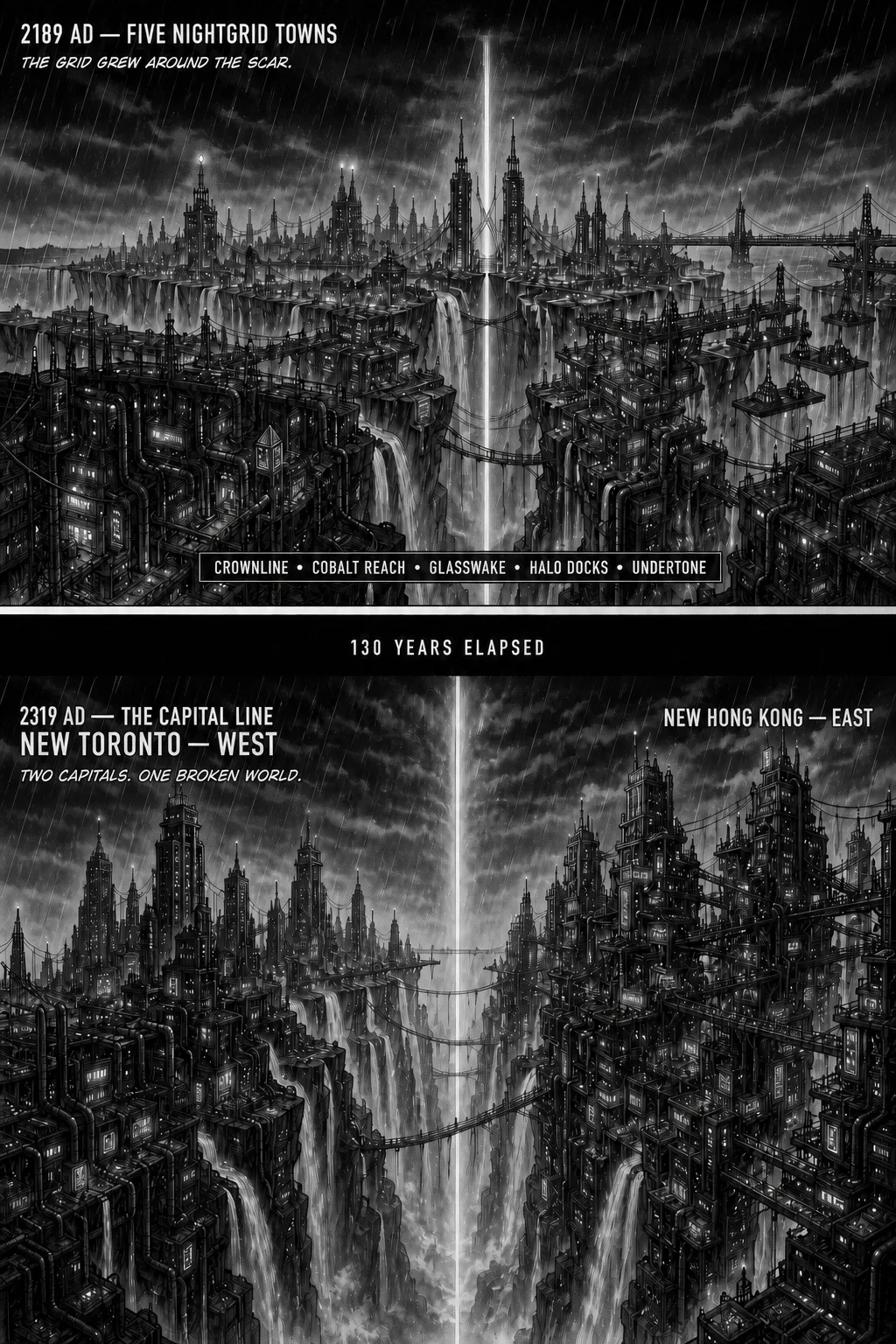 2189 five Nightgrid towns and 2319 the Capital Line